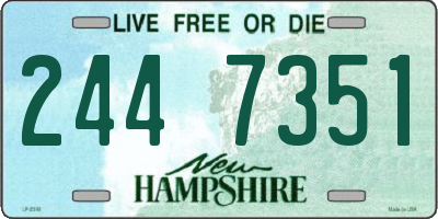 NH license plate 2447351