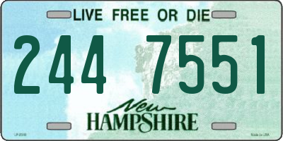 NH license plate 2447551