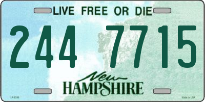 NH license plate 2447715