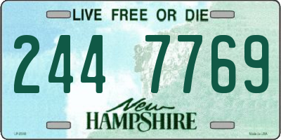 NH license plate 2447769
