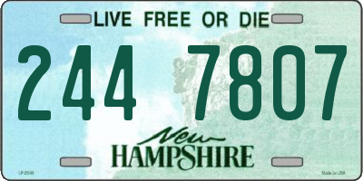 NH license plate 2447807