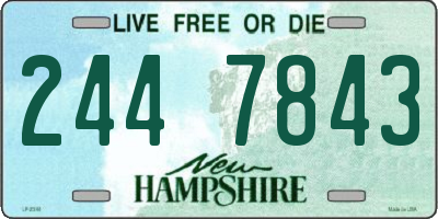 NH license plate 2447843