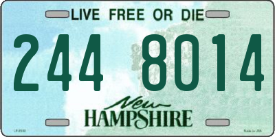 NH license plate 2448014