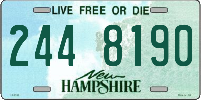 NH license plate 2448190
