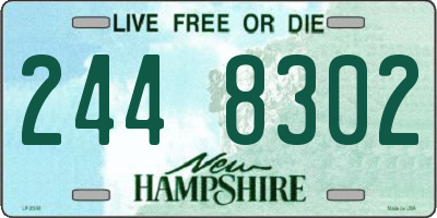 NH license plate 2448302