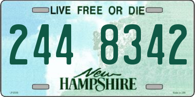 NH license plate 2448342