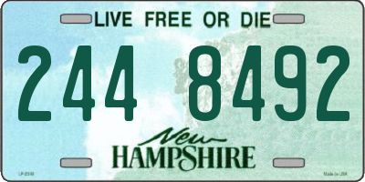 NH license plate 2448492