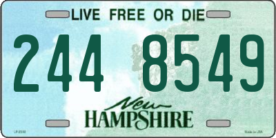 NH license plate 2448549