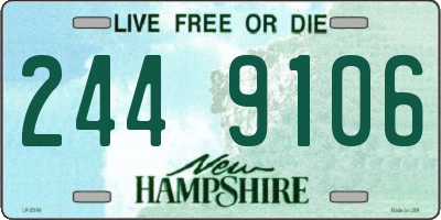 NH license plate 2449106