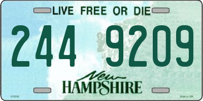 NH license plate 2449209