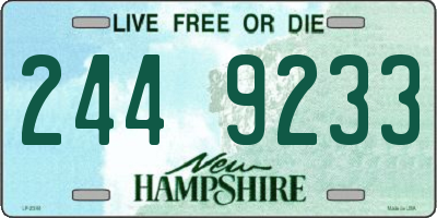 NH license plate 2449233