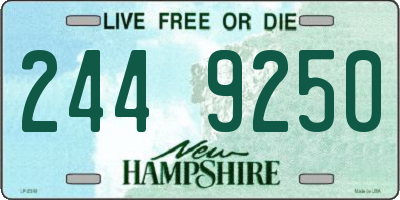 NH license plate 2449250