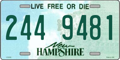 NH license plate 2449481