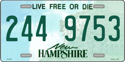 NH license plate 2449753