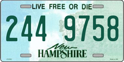 NH license plate 2449758