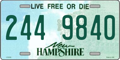 NH license plate 2449840