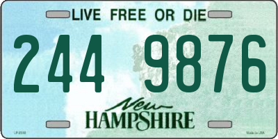 NH license plate 2449876