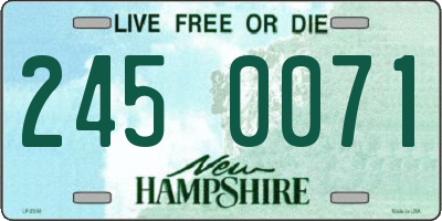NH license plate 2450071