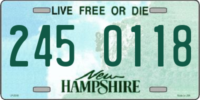 NH license plate 2450118
