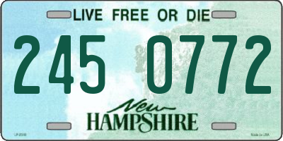 NH license plate 2450772