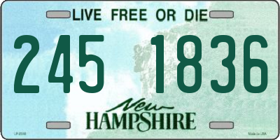 NH license plate 2451836