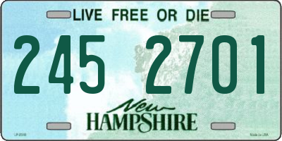 NH license plate 2452701