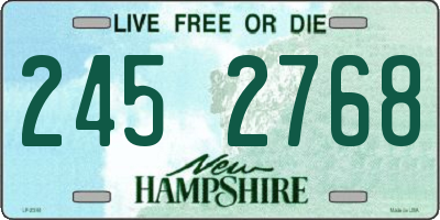 NH license plate 2452768