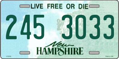 NH license plate 2453033