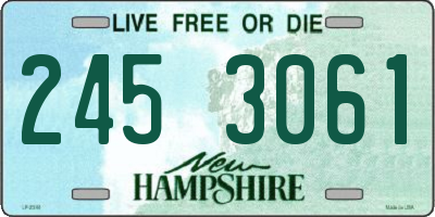NH license plate 2453061