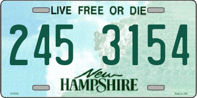NH license plate 2453154