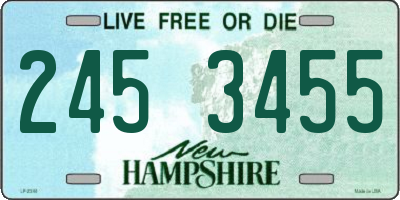 NH license plate 2453455