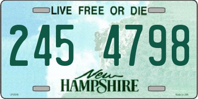 NH license plate 2454798