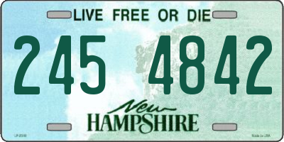 NH license plate 2454842