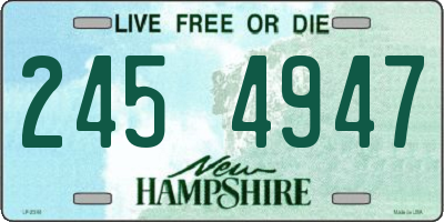 NH license plate 2454947