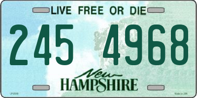 NH license plate 2454968