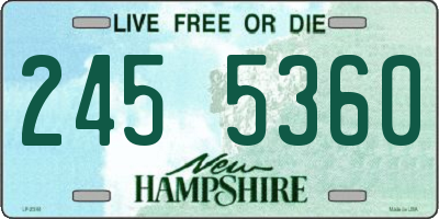 NH license plate 2455360