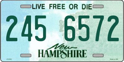 NH license plate 2456572