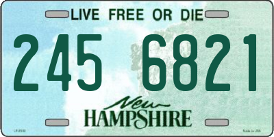 NH license plate 2456821