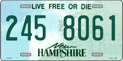 NH license plate 2458061