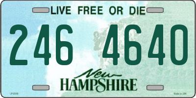 NH license plate 2464640