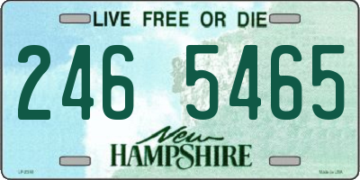 NH license plate 2465465