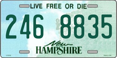 NH license plate 2468835