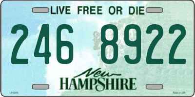 NH license plate 2468922