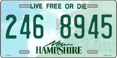 NH license plate 2468945