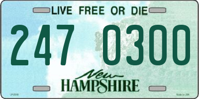 NH license plate 2470300