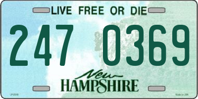 NH license plate 2470369