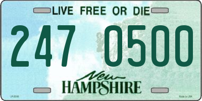 NH license plate 2470500