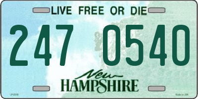 NH license plate 2470540
