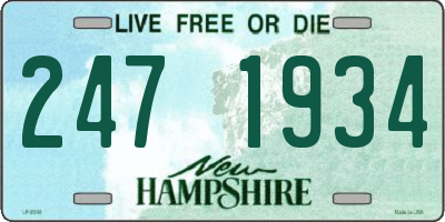 NH license plate 2471934