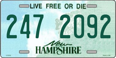 NH license plate 2472092